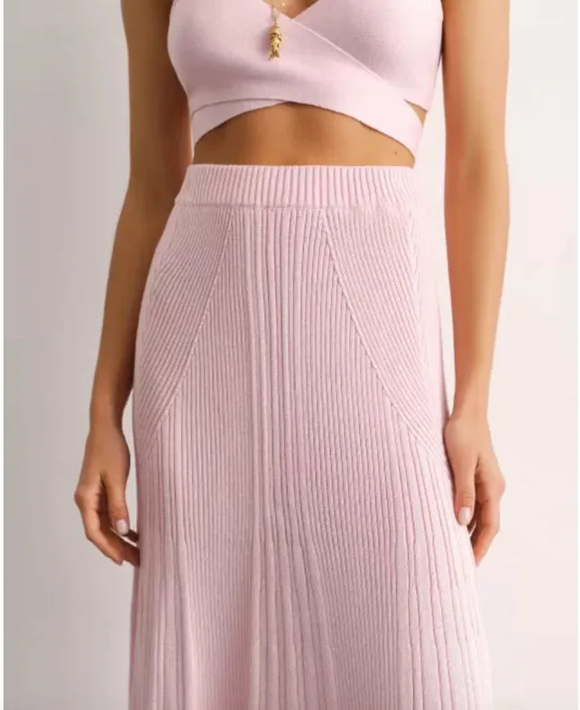 A-Line Midi Skirt Ariel Pink