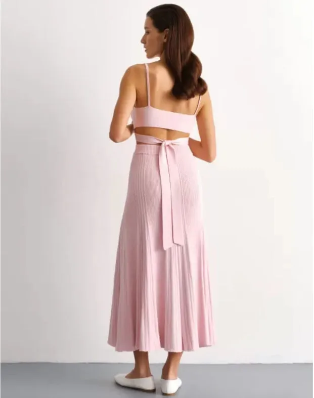 A-Line Midi Skirt Ariel Pink