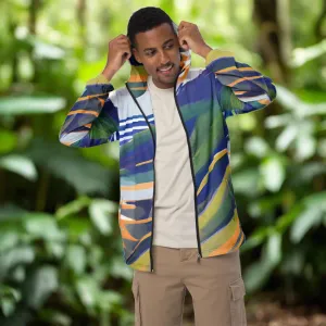Abstract Storm Men's Windbreaker - Defying the Elements in Style