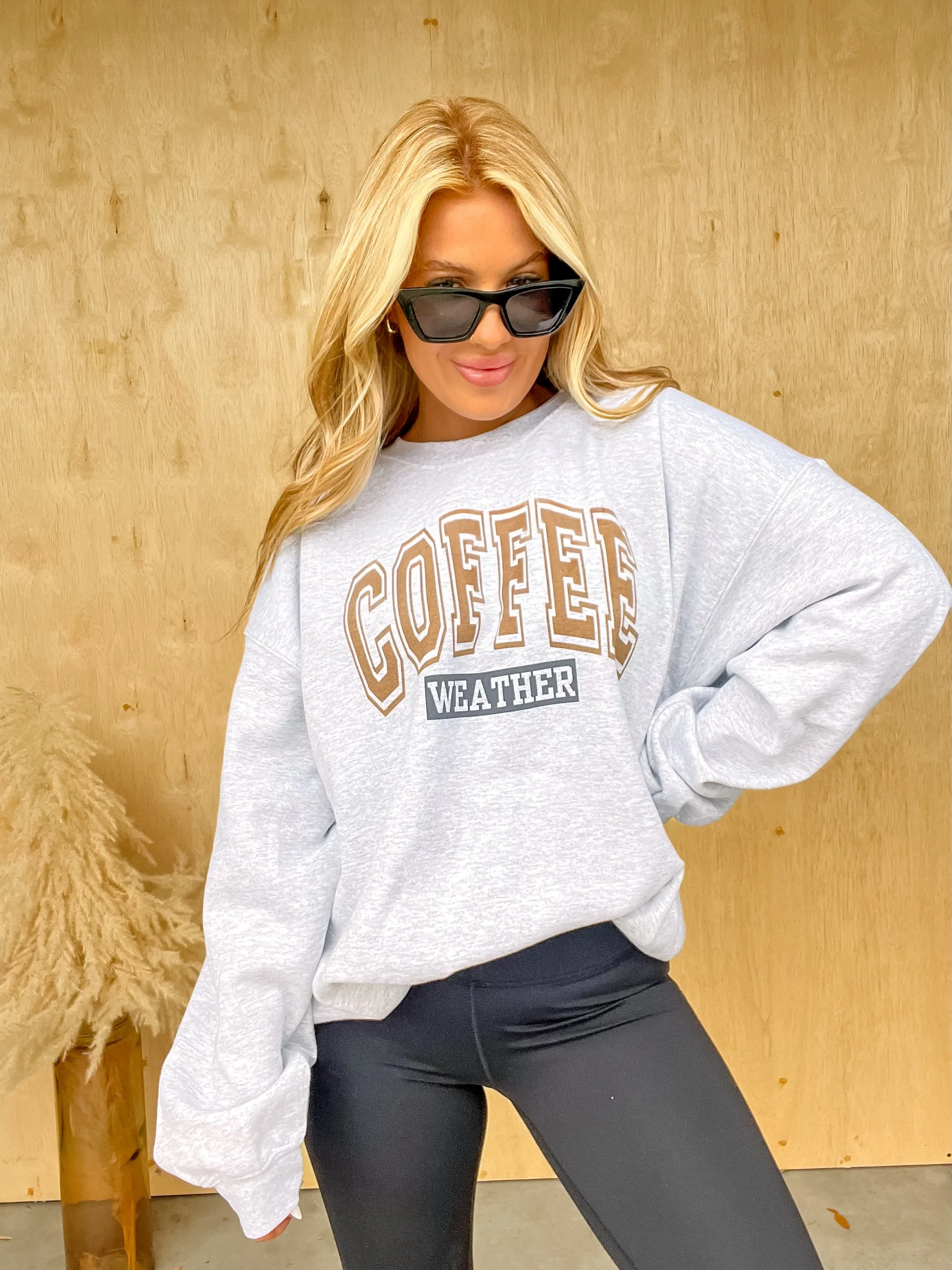 Ash Coffee Weather Graphic Pullover