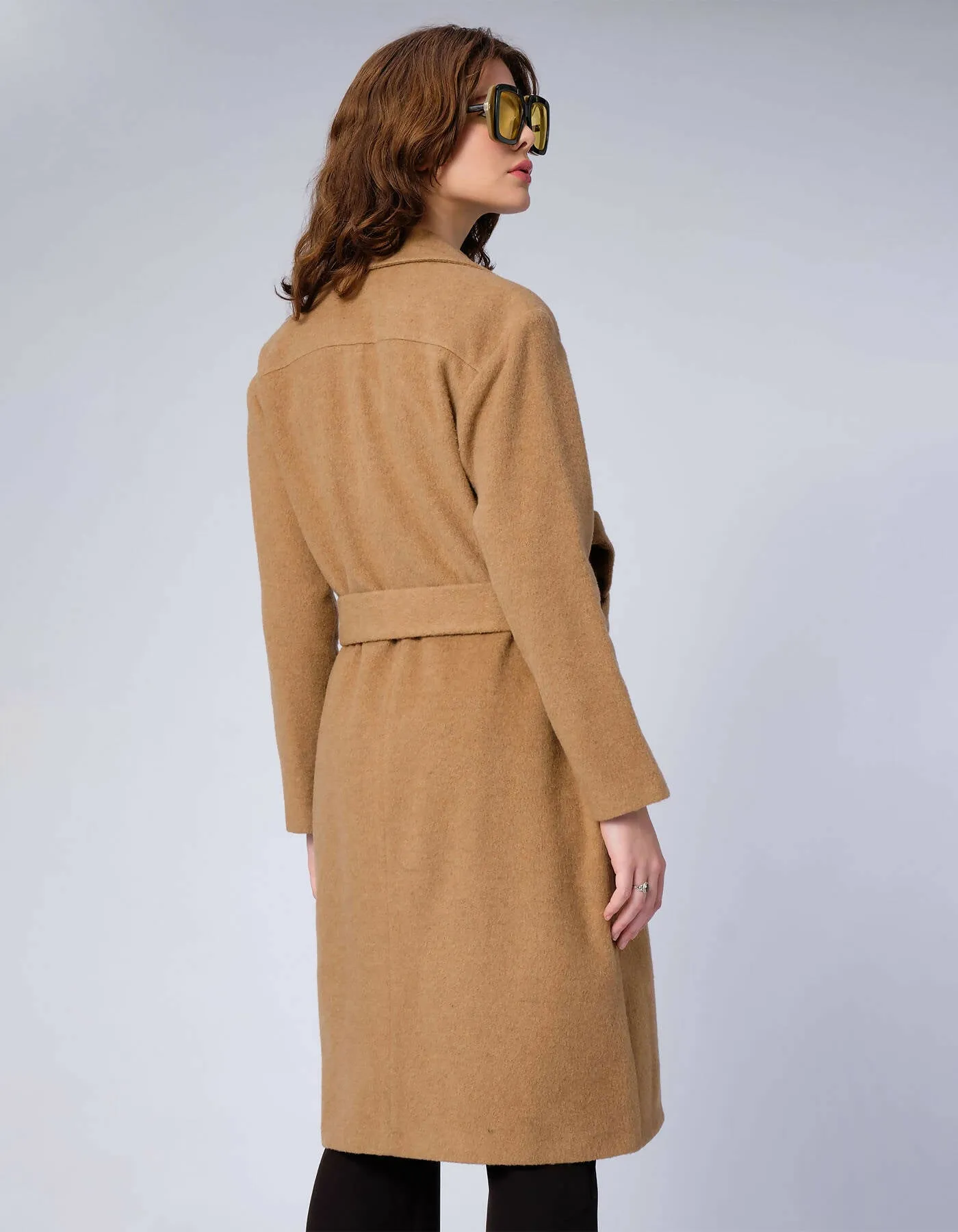 Beige Wrap Coat