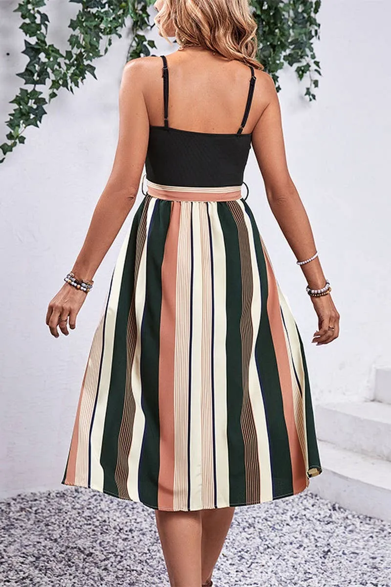 BREASTWRAP COLOR MATCHING STRAP SUSPENDER DRESS_CWDSD2895