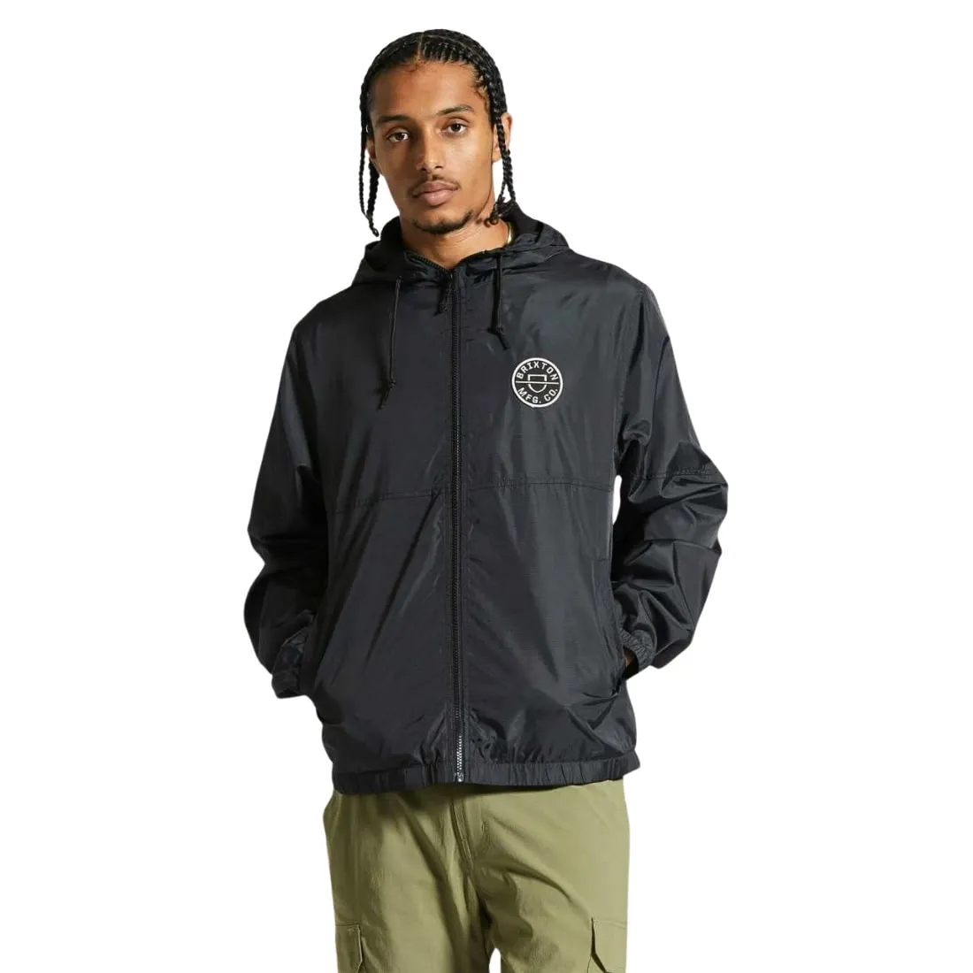Brixton Claxton Crest Lightweight Jacket - Black/Black