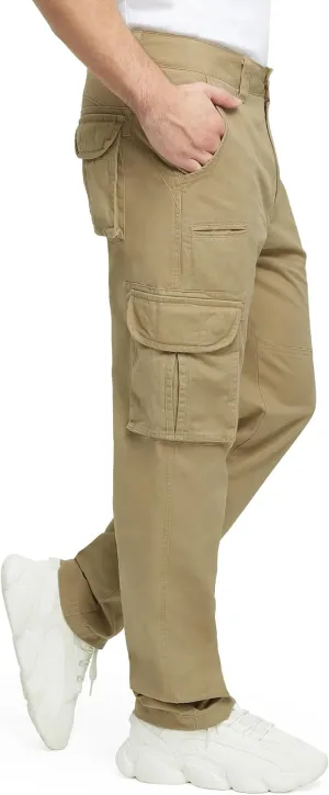 Cargo Pants for Men Multi Pockets Mens Pants Classic Cotton Casual Work Hiking Relaxed Fit Chino Pants