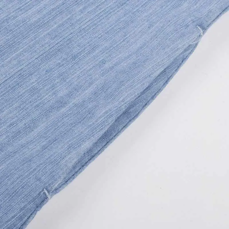 Casual Button Up Denim T-Shirt Dress