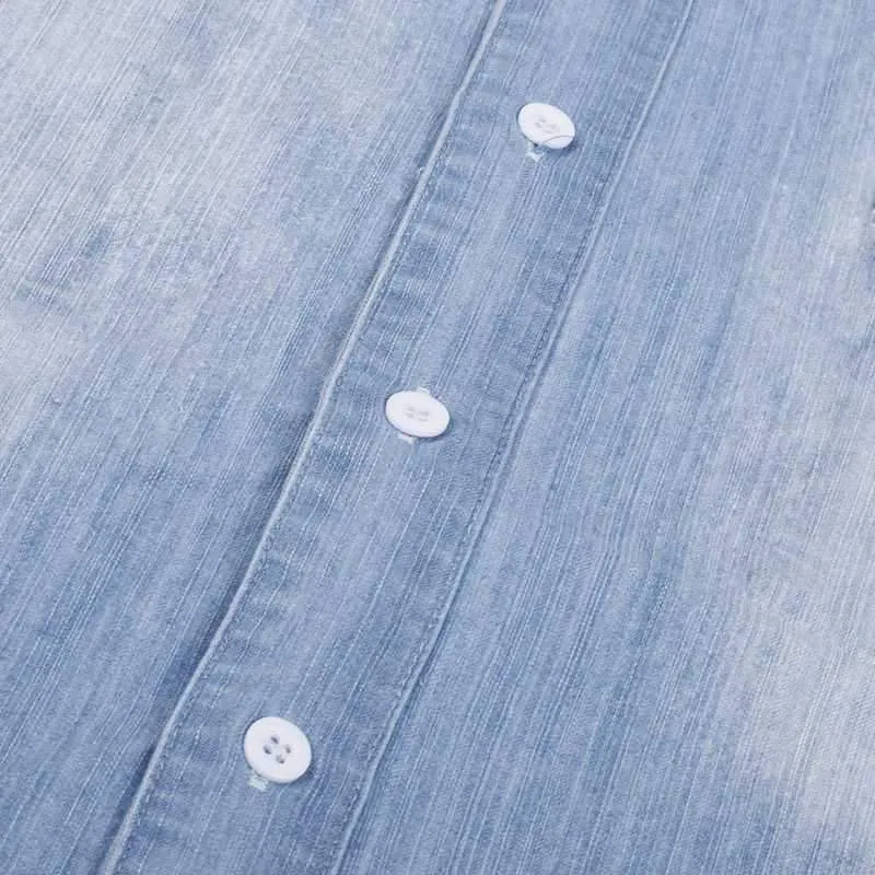 Casual Button Up Denim T-Shirt Dress