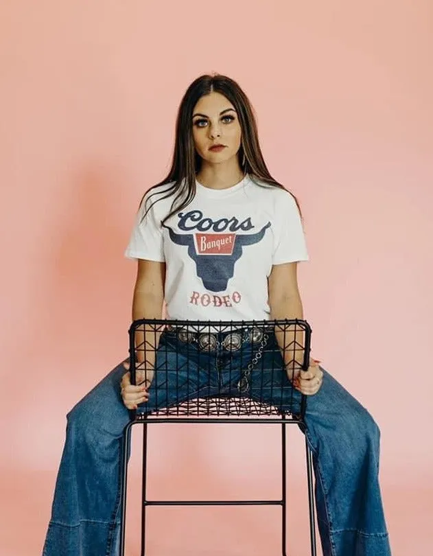Coors Rodeo White Graphic Tee