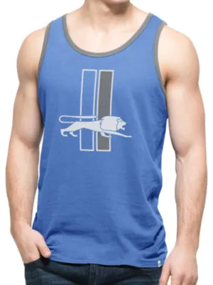 Detroit Lions 47 Brand Blue Raz Gray Crosstown Legacy Sleeveless Tank Top