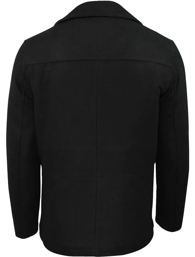Dissident wool rich Baughman navy double-breasted jacket