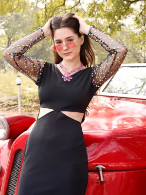 Fitted V-Neck Party Mini Dress