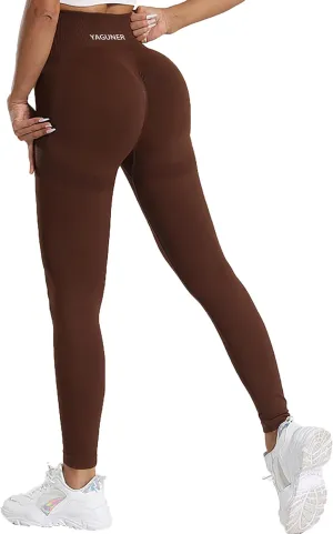 High Waisted Scrunch Butt Lifting Leggings for Women-Seamless Tummy Control Yoga Pants for Workout Gym