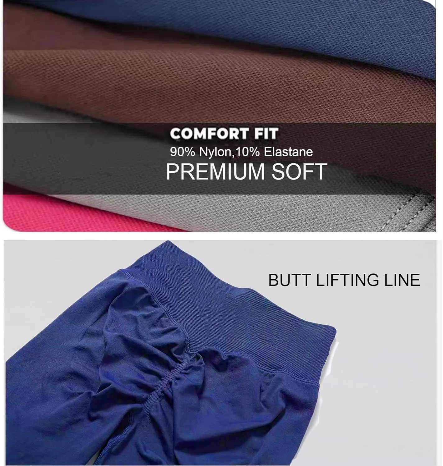 High Waisted Scrunch Butt Lifting Leggings for Women-Seamless Tummy Control Yoga Pants for Workout Gym