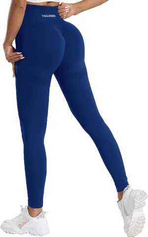 High Waisted Scrunch Butt Lifting Leggings for Women-Seamless Tummy Control Yoga Pants for Workout Gym