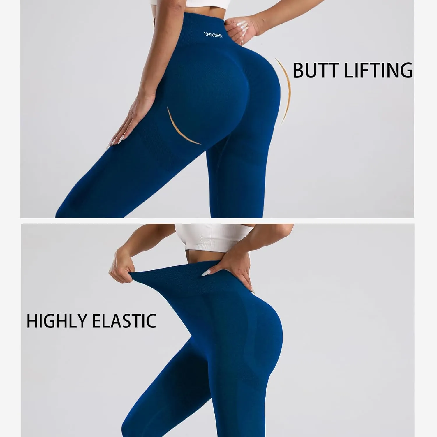 High Waisted Scrunch Butt Lifting Leggings for Women-Seamless Tummy Control Yoga Pants for Workout Gym