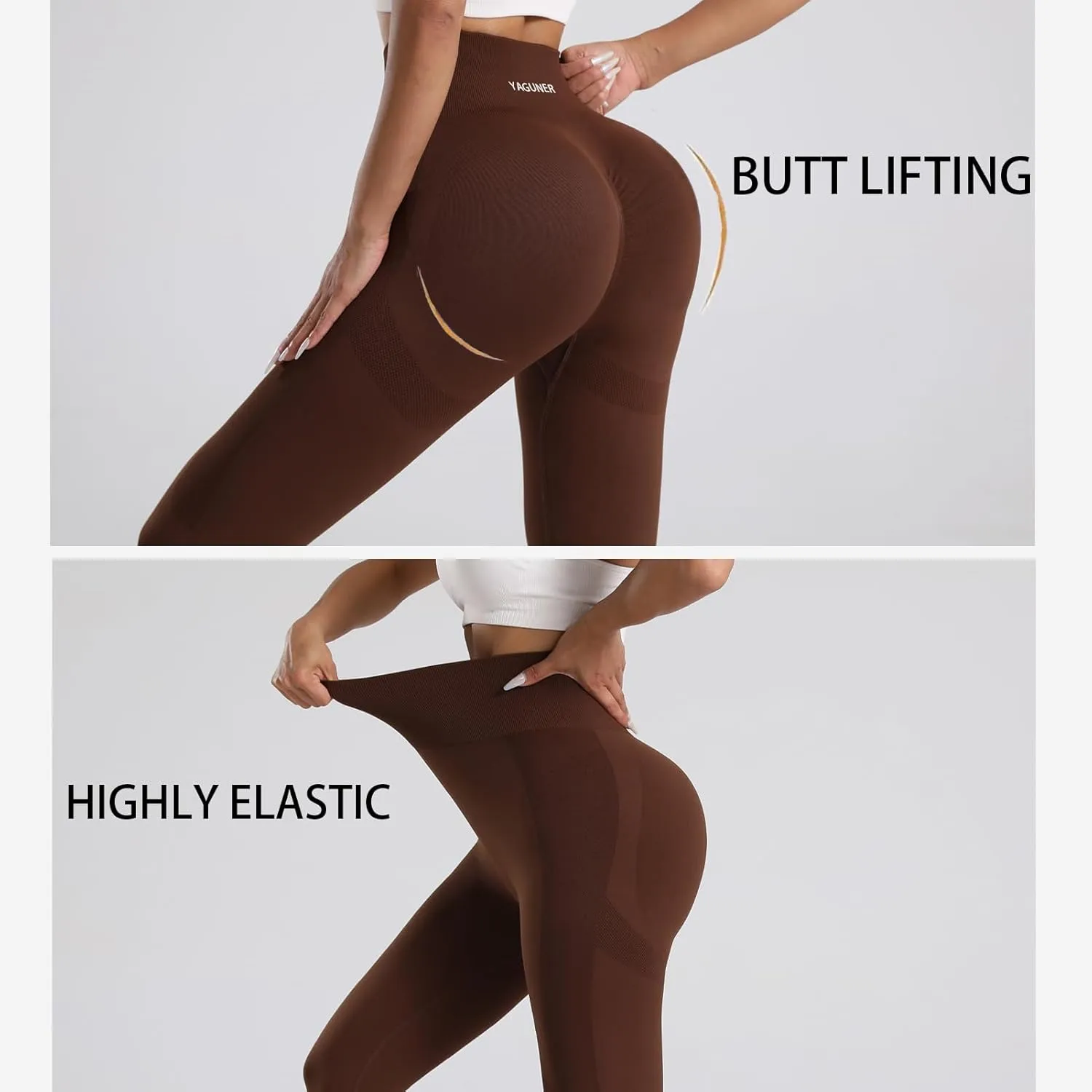 High Waisted Scrunch Butt Lifting Leggings for Women-Seamless Tummy Control Yoga Pants for Workout Gym