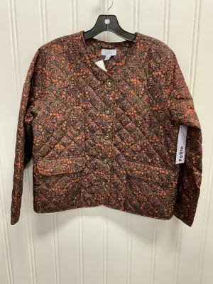 Jacket Puffer & Quilted By Croft And Barrow In Black & Orange, Size:22Womens