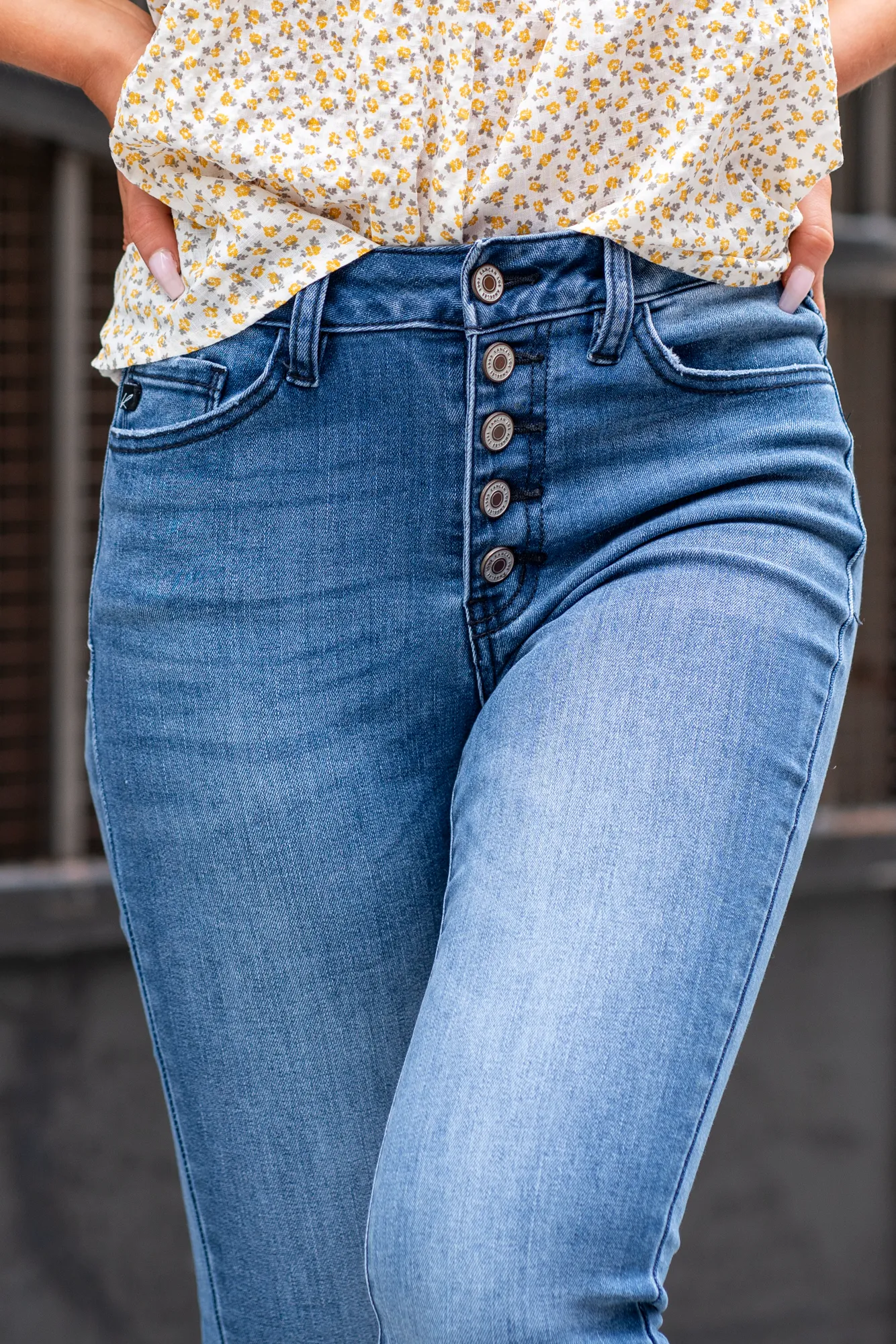 Jamie High Rise Button Fly Skinny