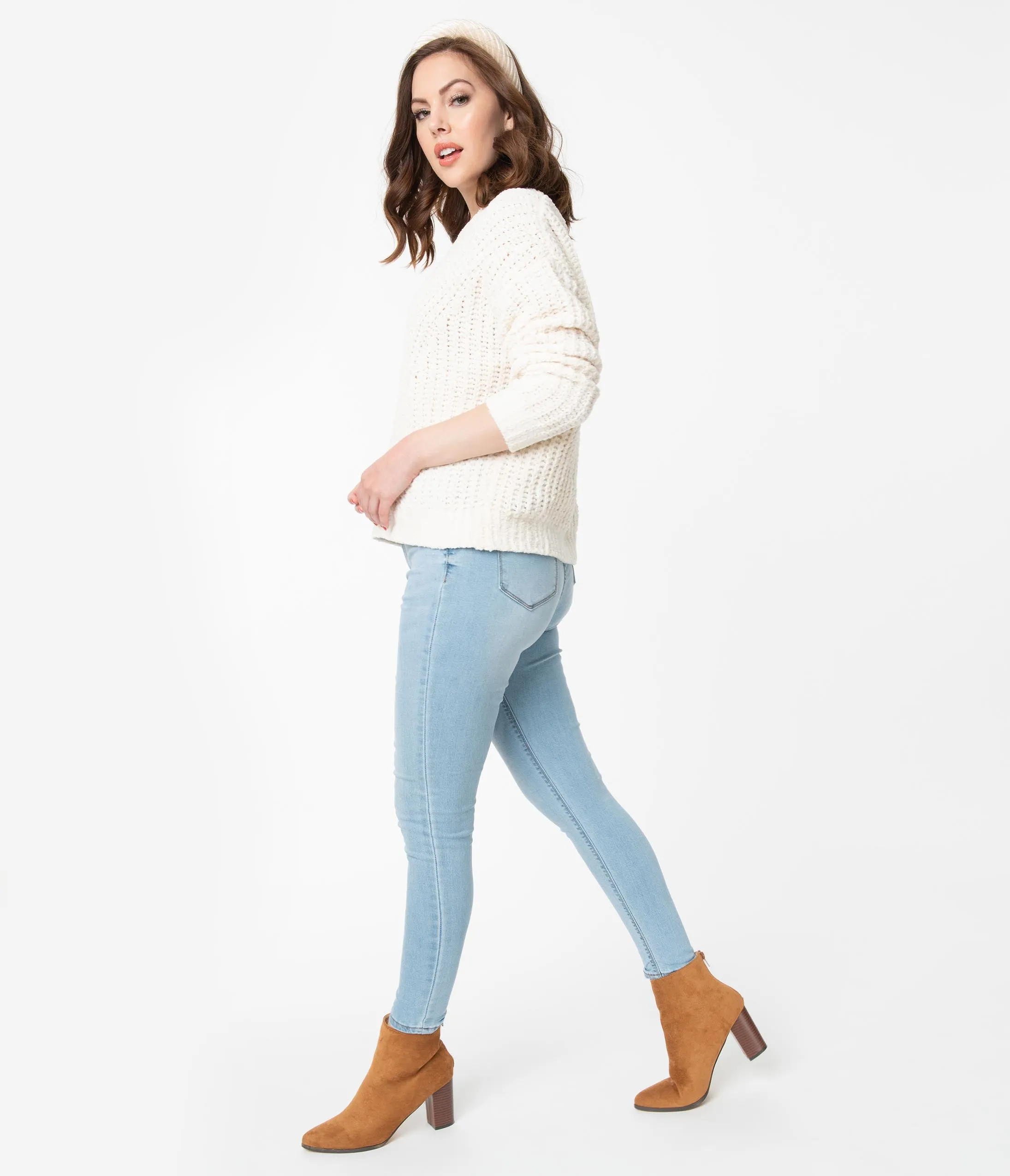 Light Denim High Rise Skinny Jeans