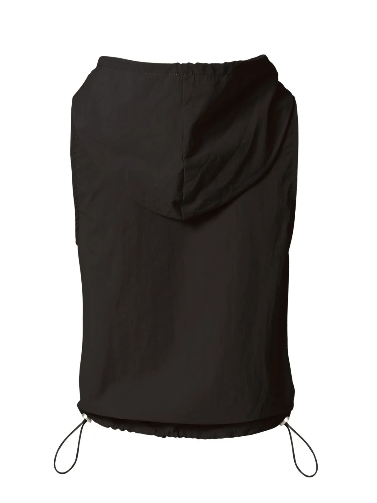 Lightweight Zip Vest Jacket Outdoor Hooded Windbreaker Vest With Utility Pockets