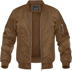 MAGNIVIT Men's Lightweight Bomber Jacket Windbreaker Casual Fall Spring Outdoor Coat