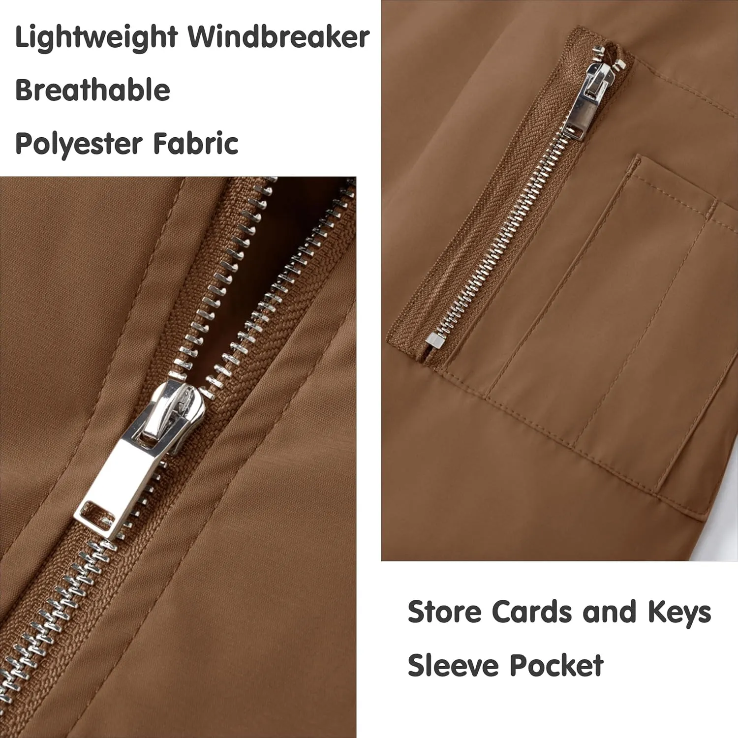 MAGNIVIT Men's Lightweight Bomber Jacket Windbreaker Casual Fall Spring Outdoor Coat