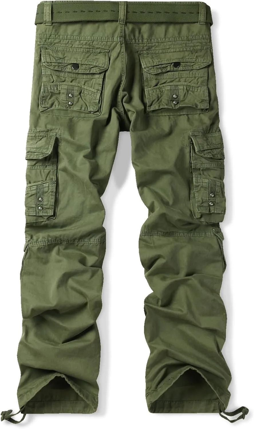 Men's Casual Cargo Cotton Relaxed Fit Tactical Outdoor Work Pants with Multi-Pockets