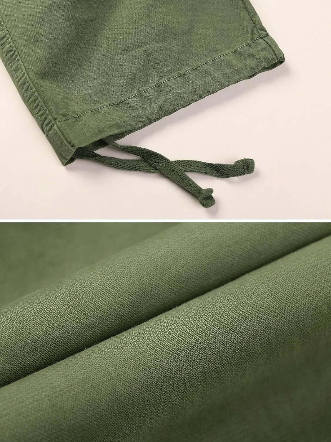 Men's Casual Cargo Cotton Relaxed Fit Tactical Outdoor Work Pants with Multi-Pockets