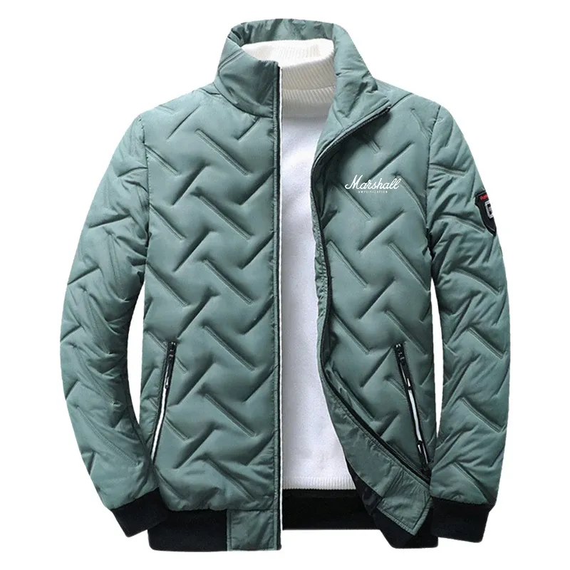 Men's Comfortable Lightweight Quilted Puffer Jacket with Zipper and Collar | Ideal for Autumn/Winter