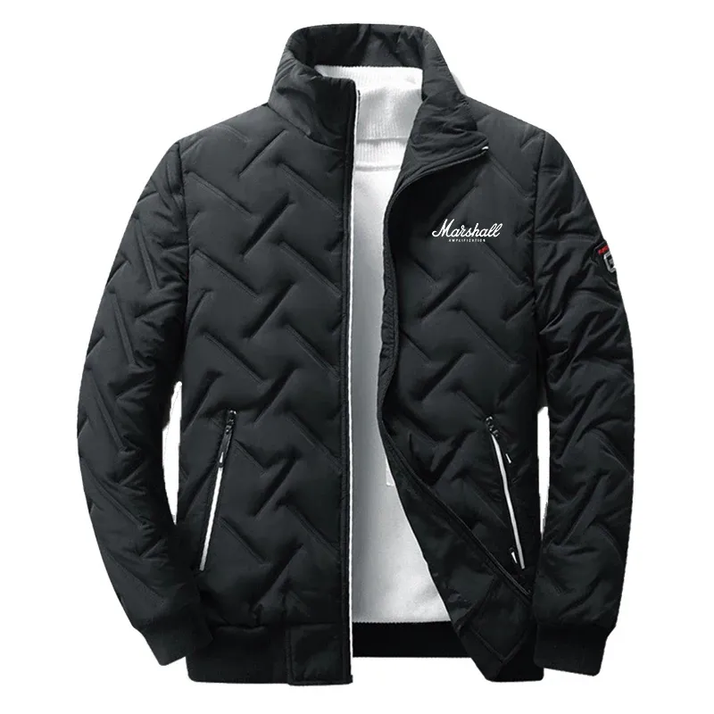 Men's Comfortable Lightweight Quilted Puffer Jacket with Zipper and Collar | Ideal for Autumn/Winter