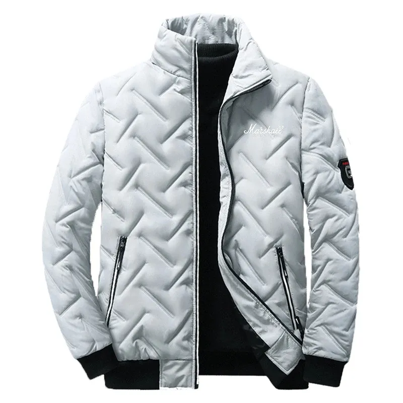Men's Comfortable Lightweight Quilted Puffer Jacket with Zipper and Collar | Ideal for Autumn/Winter