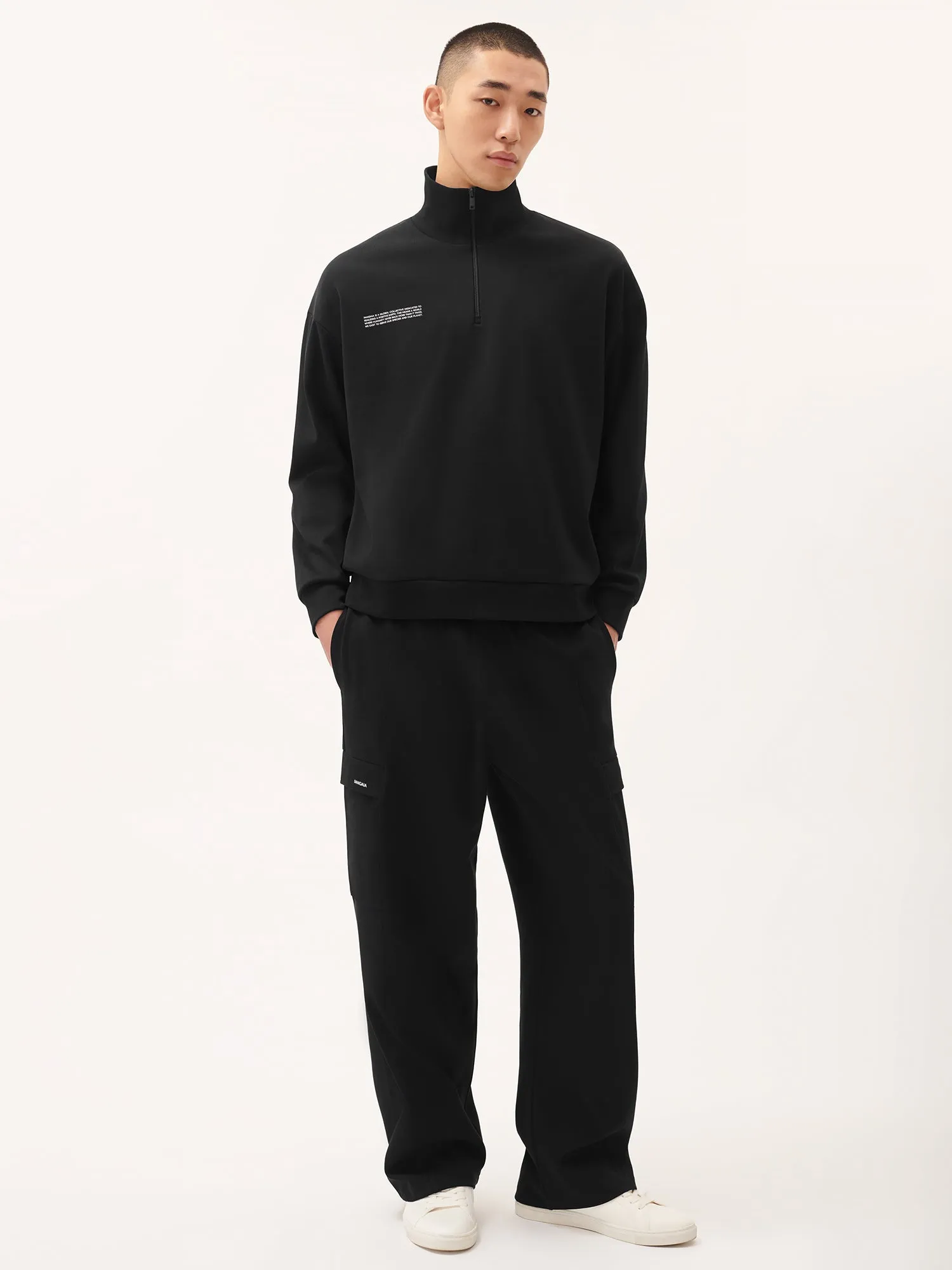 Mens DNA Double Jersey Cargo Trousers—black