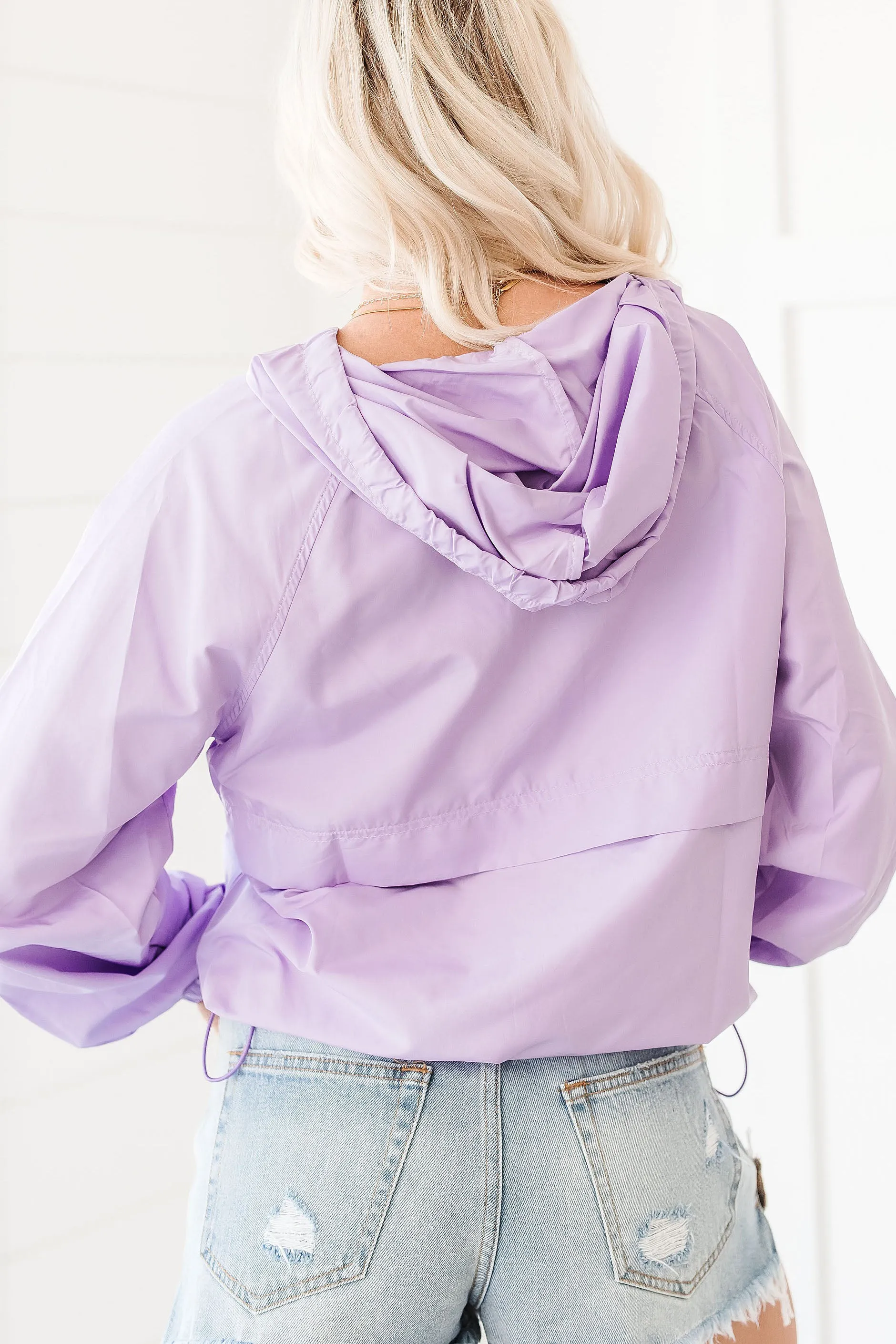 Morning Strolls Quarter-Zip Windbreaker (Lavender)