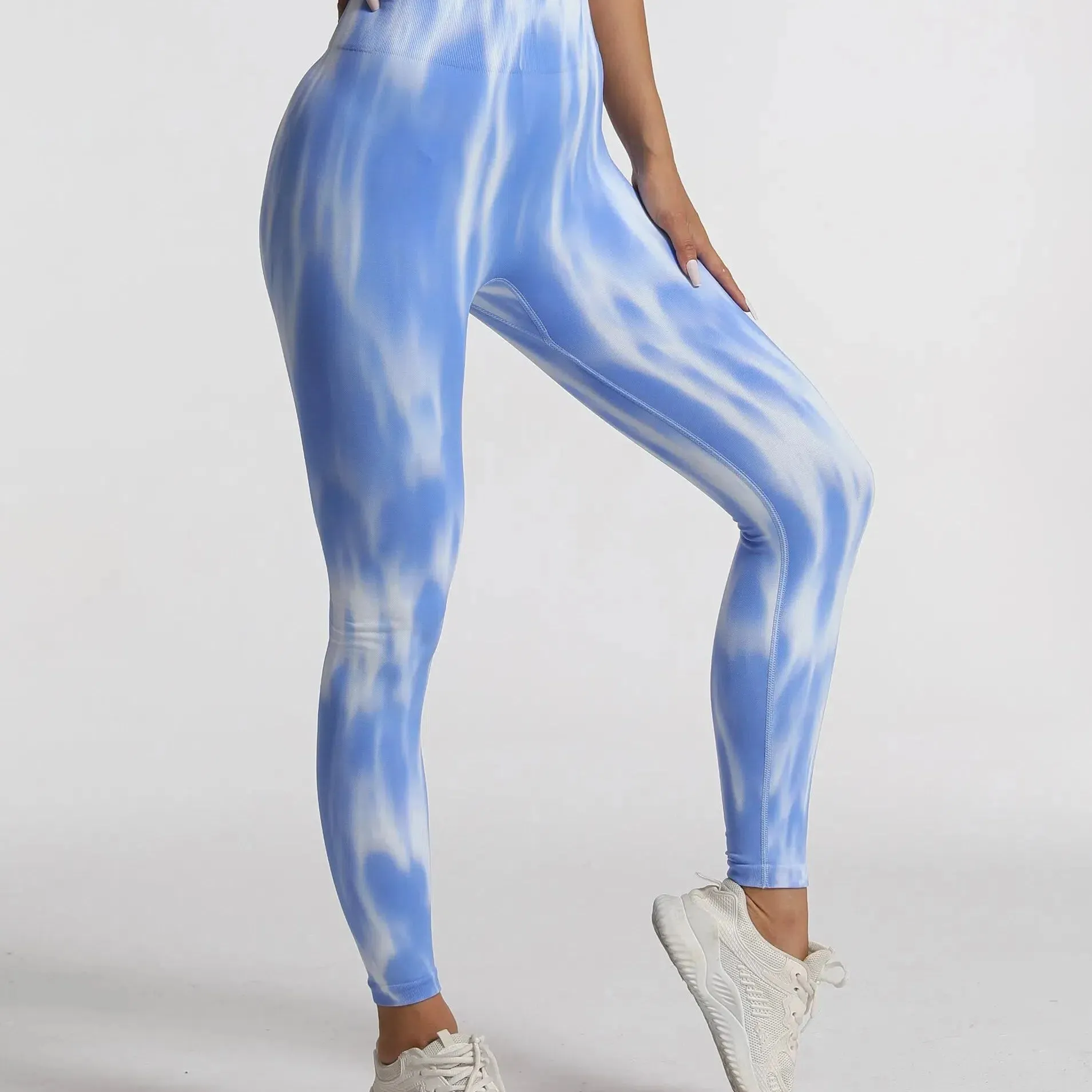 New Tiedye Gym Leggings High Waist Push Up Scrunch Pants