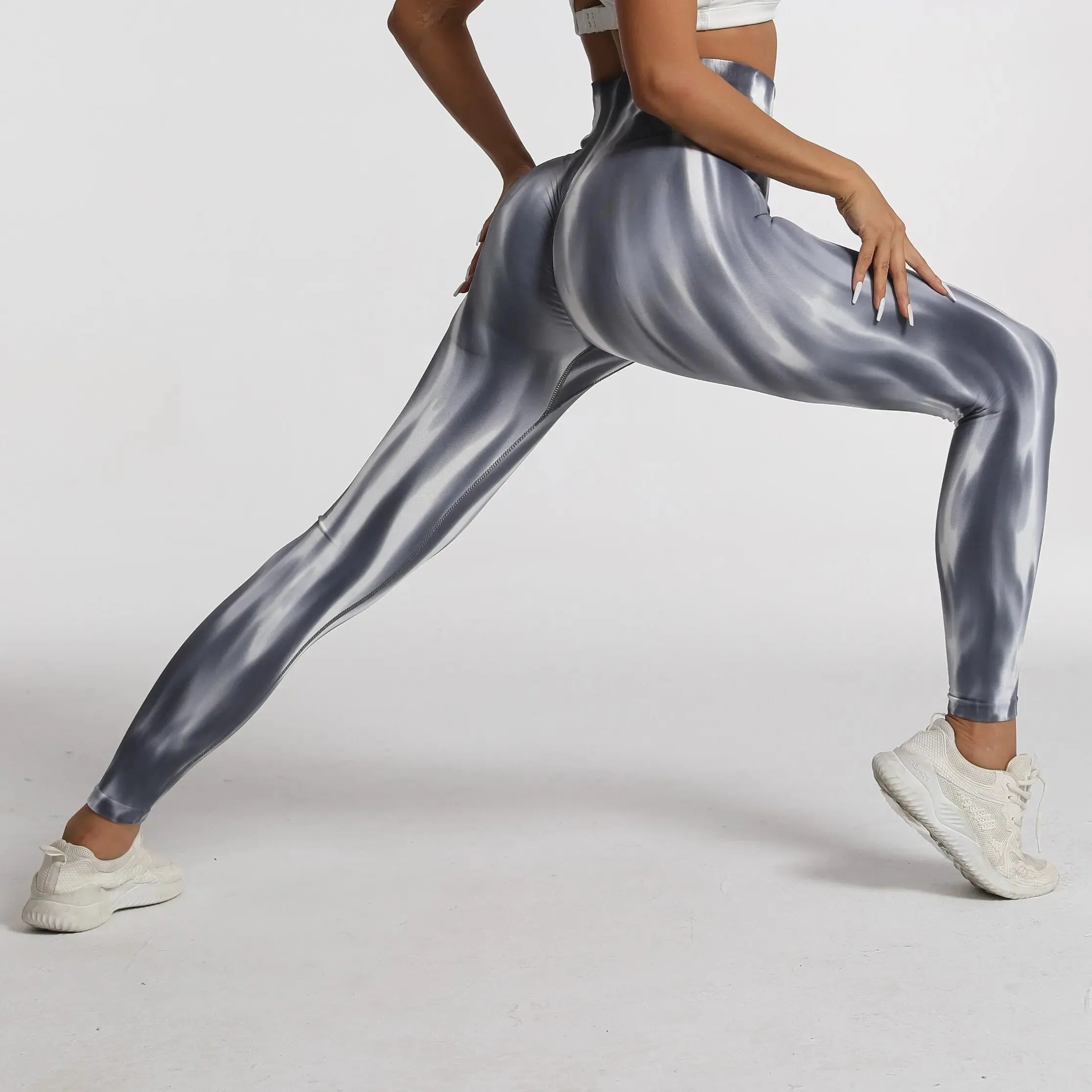 New Tiedye Gym Leggings High Waist Push Up Scrunch Pants