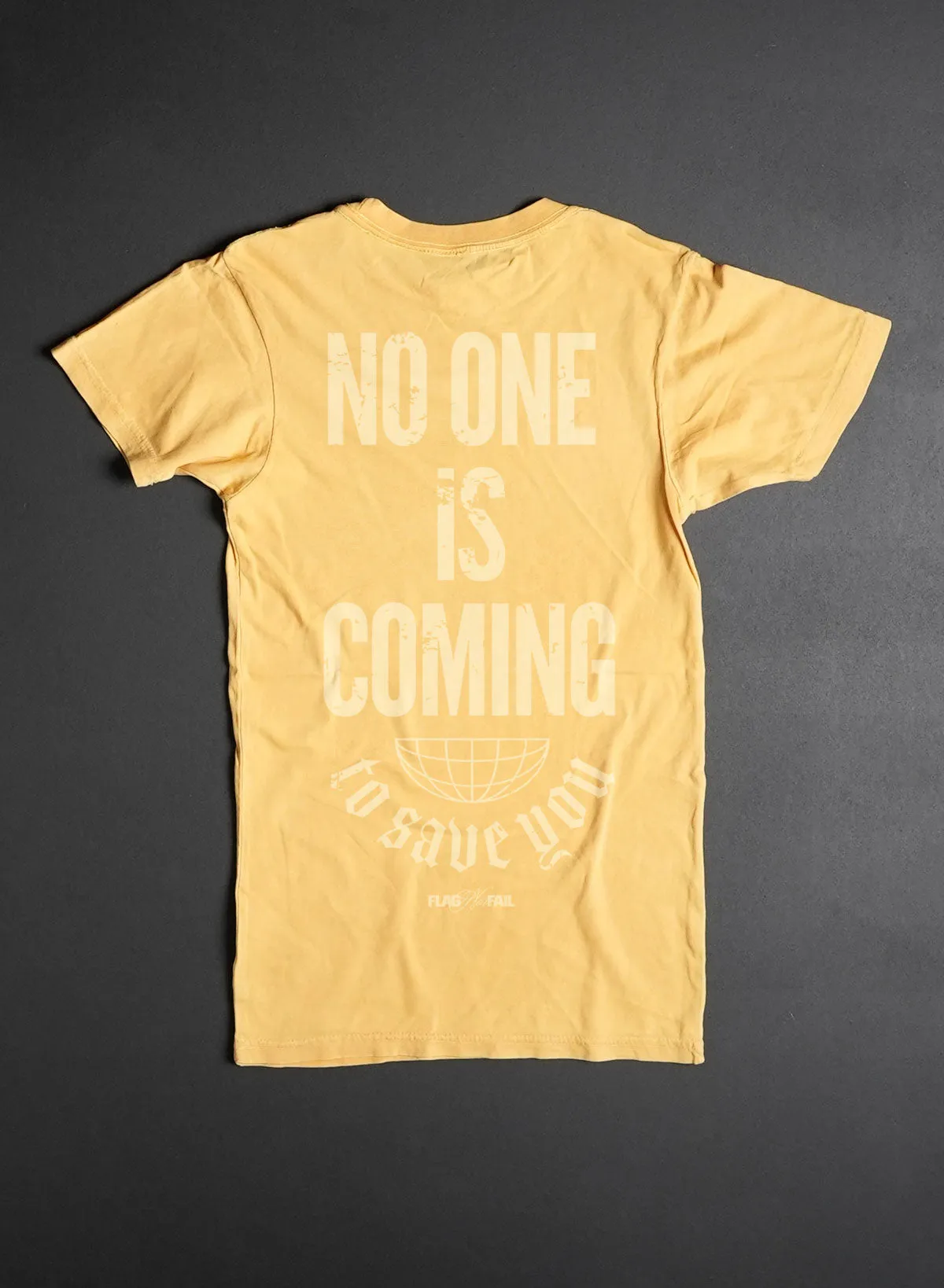 NO ONE IS COMING OVERSIZED TEE- MUSTARD