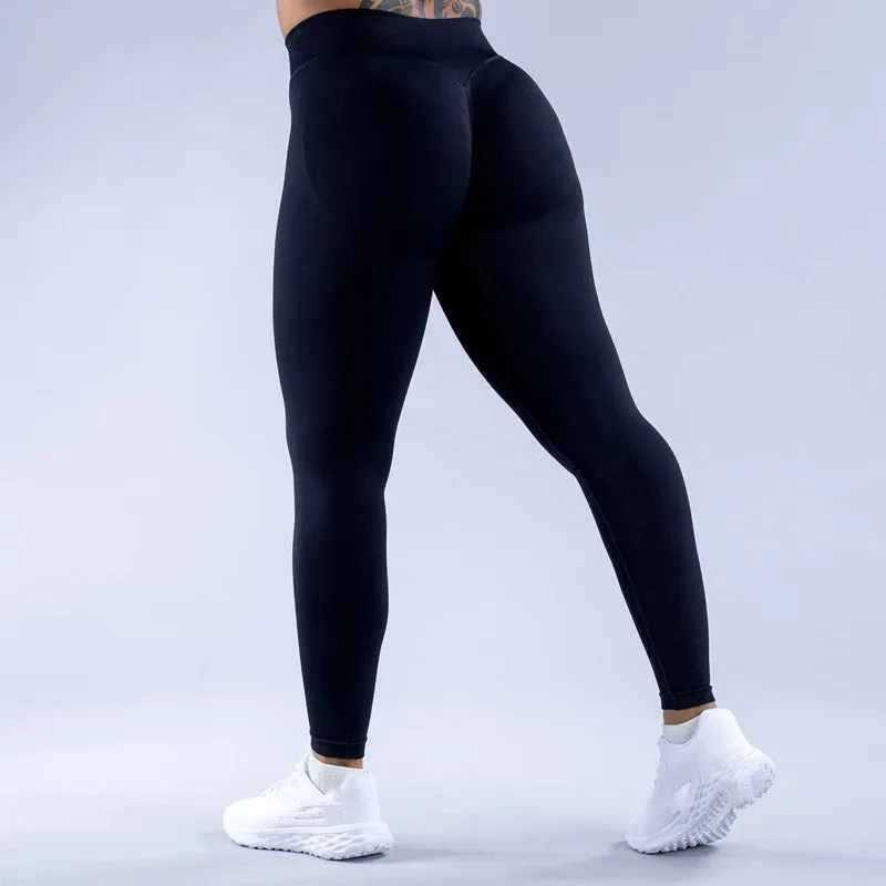 Seamless Sporty Leggings High Impact Yoga Pants Tummy Control
