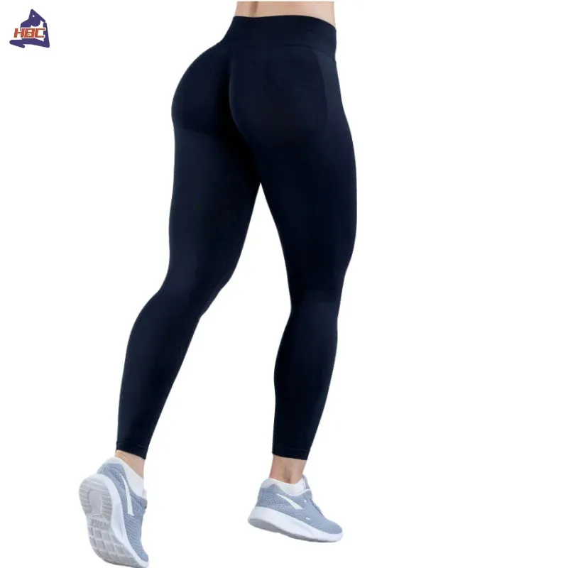Seamless Sporty Leggings High Impact Yoga Pants Tummy Control
