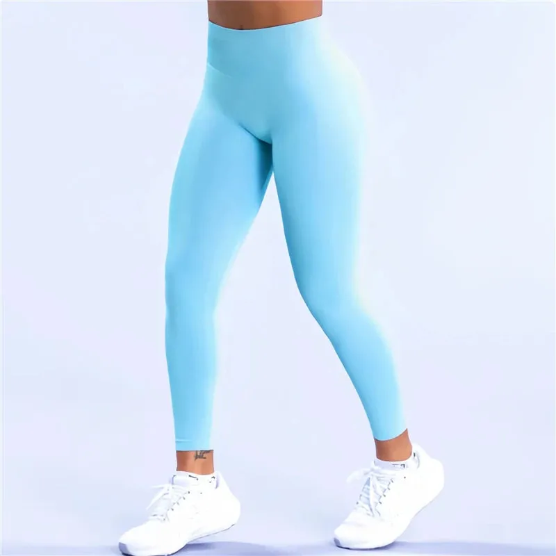Seamless Sporty Leggings High Impact Yoga Pants Tummy Control