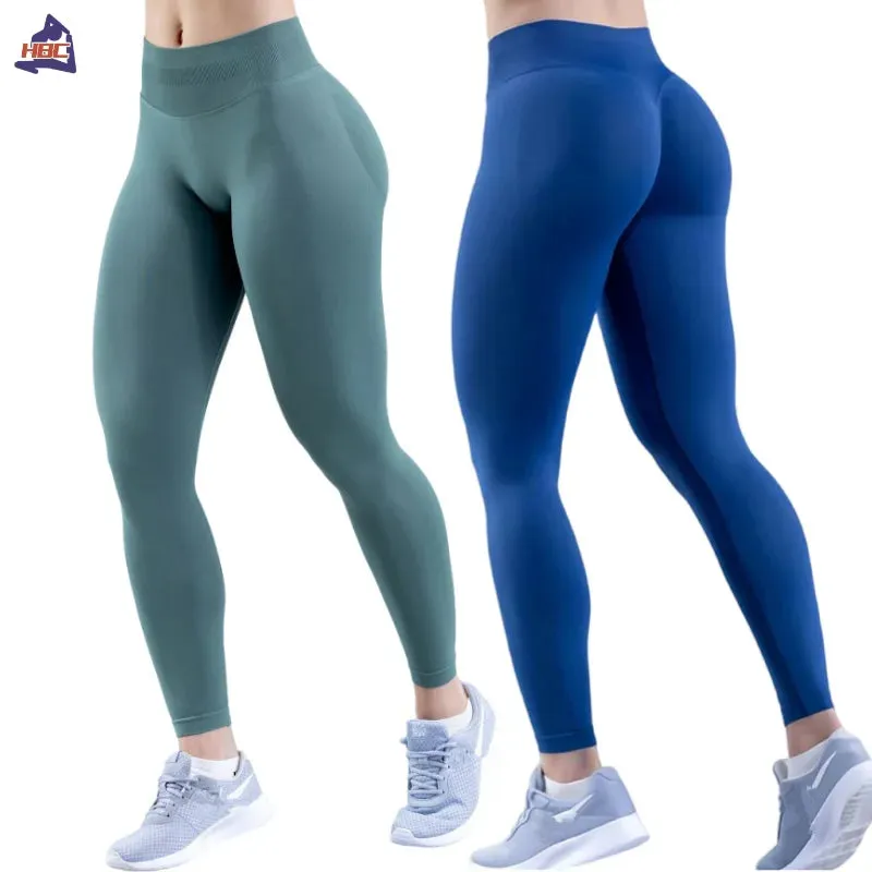 Seamless Sporty Leggings High Impact Yoga Pants Tummy Control