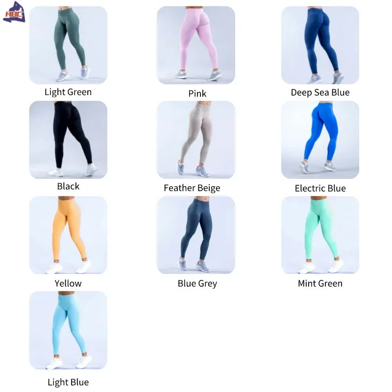 Seamless Sporty Leggings High Impact Yoga Pants Tummy Control