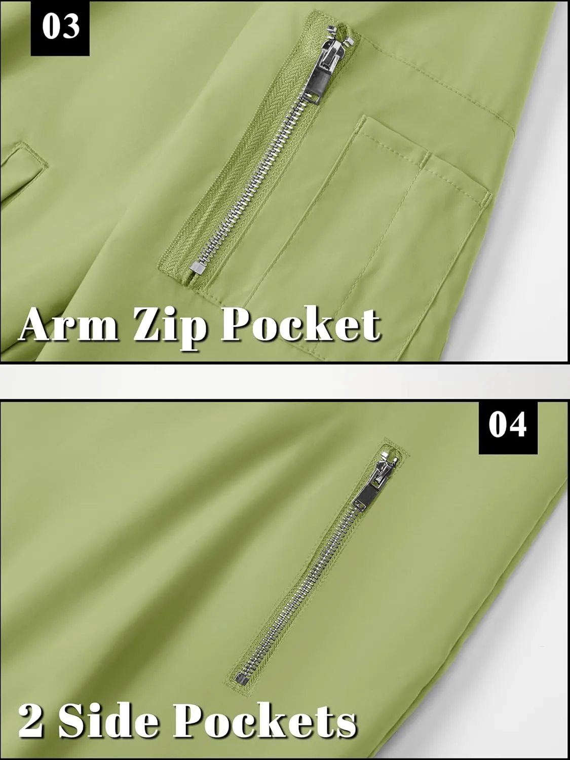 TACVASEN Men's Bomber Jacket Lightweight Casual Spring Fall Windbreaker Zip Up Coat with Pocket