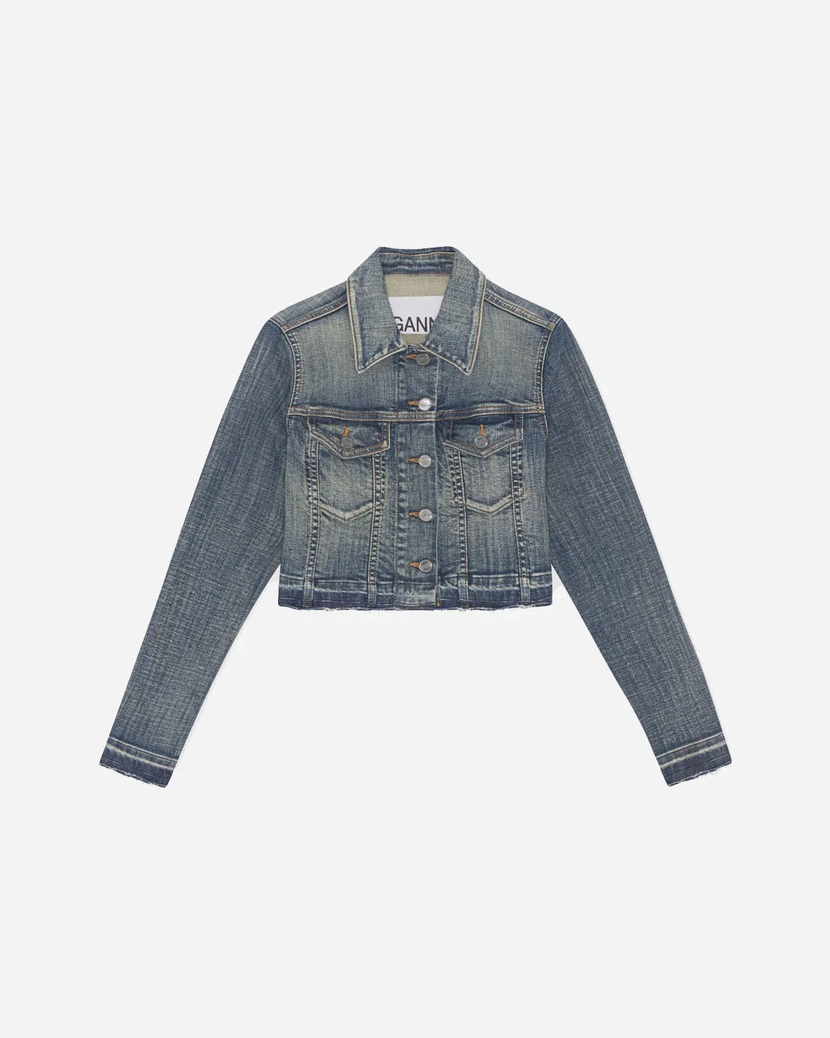 Tint Edge Denim Cropped Jacket - Tint Wash