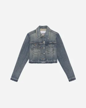 Tint Edge Denim Cropped Jacket - Tint Wash