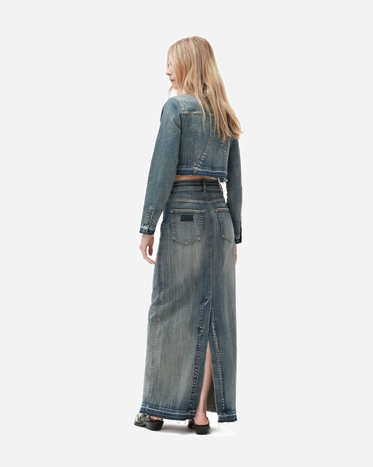 Tint Edge Denim Cropped Jacket - Tint Wash
