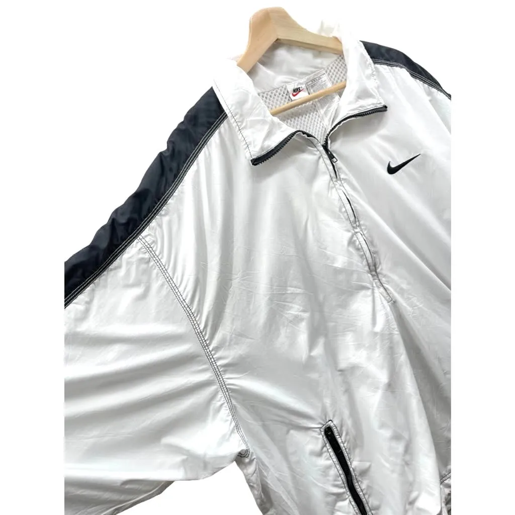 Vintage 1990's Nike Arctic White 1/4 Zip Lightweight Pullover