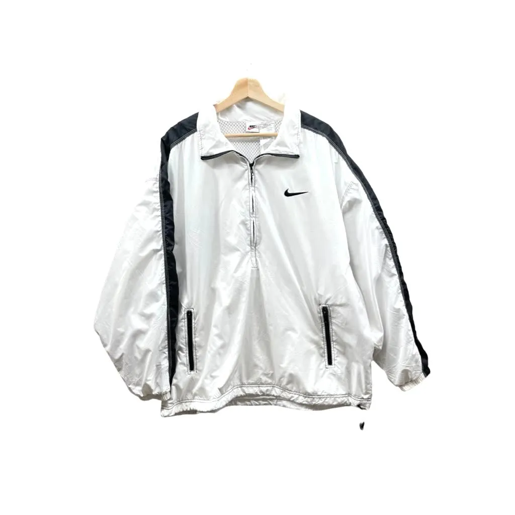 Vintage 1990's Nike Arctic White 1/4 Zip Lightweight Pullover