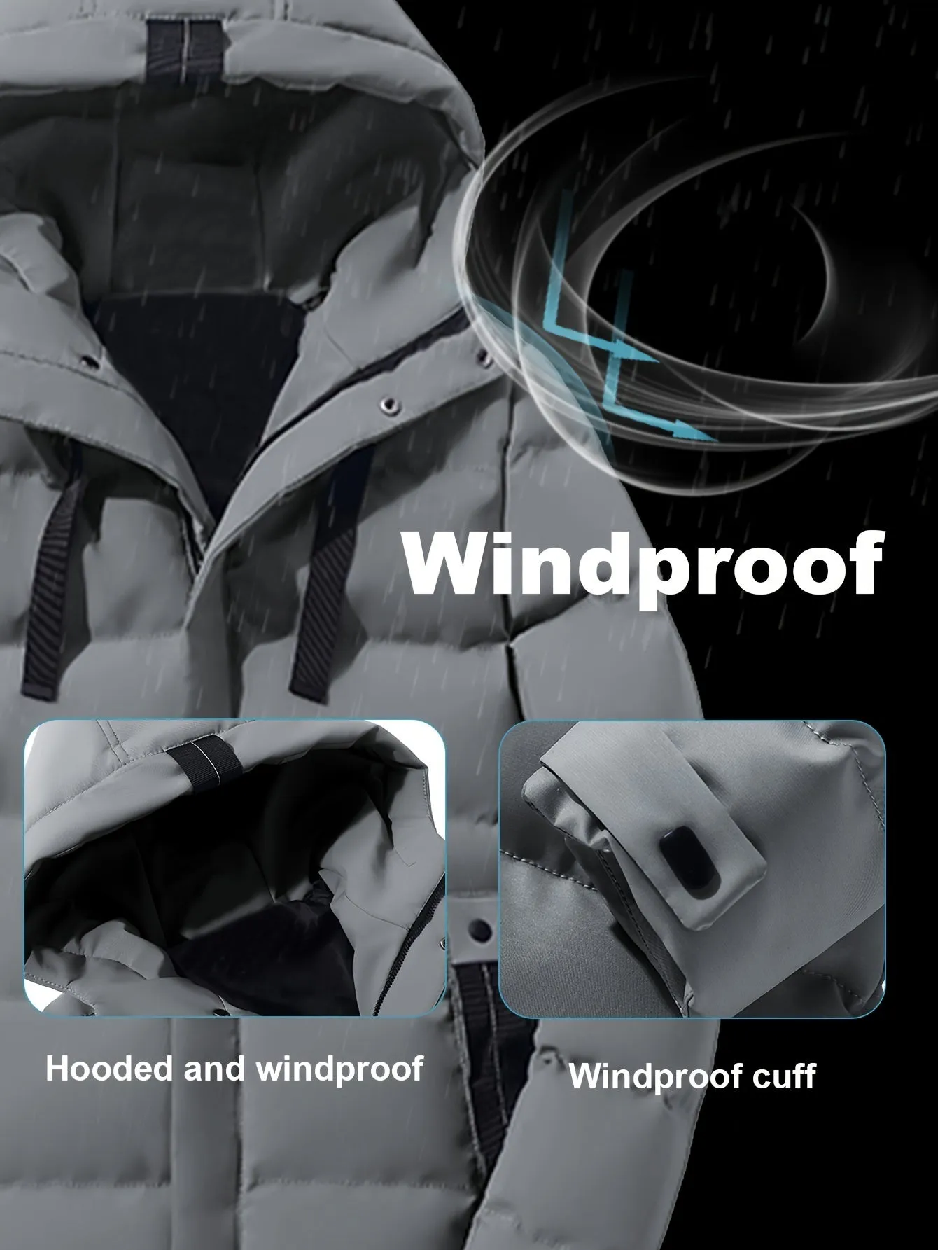 Warm Long Padded Hooded Puffer Winter Jacket for Men | Perfect for Outdoor Activities