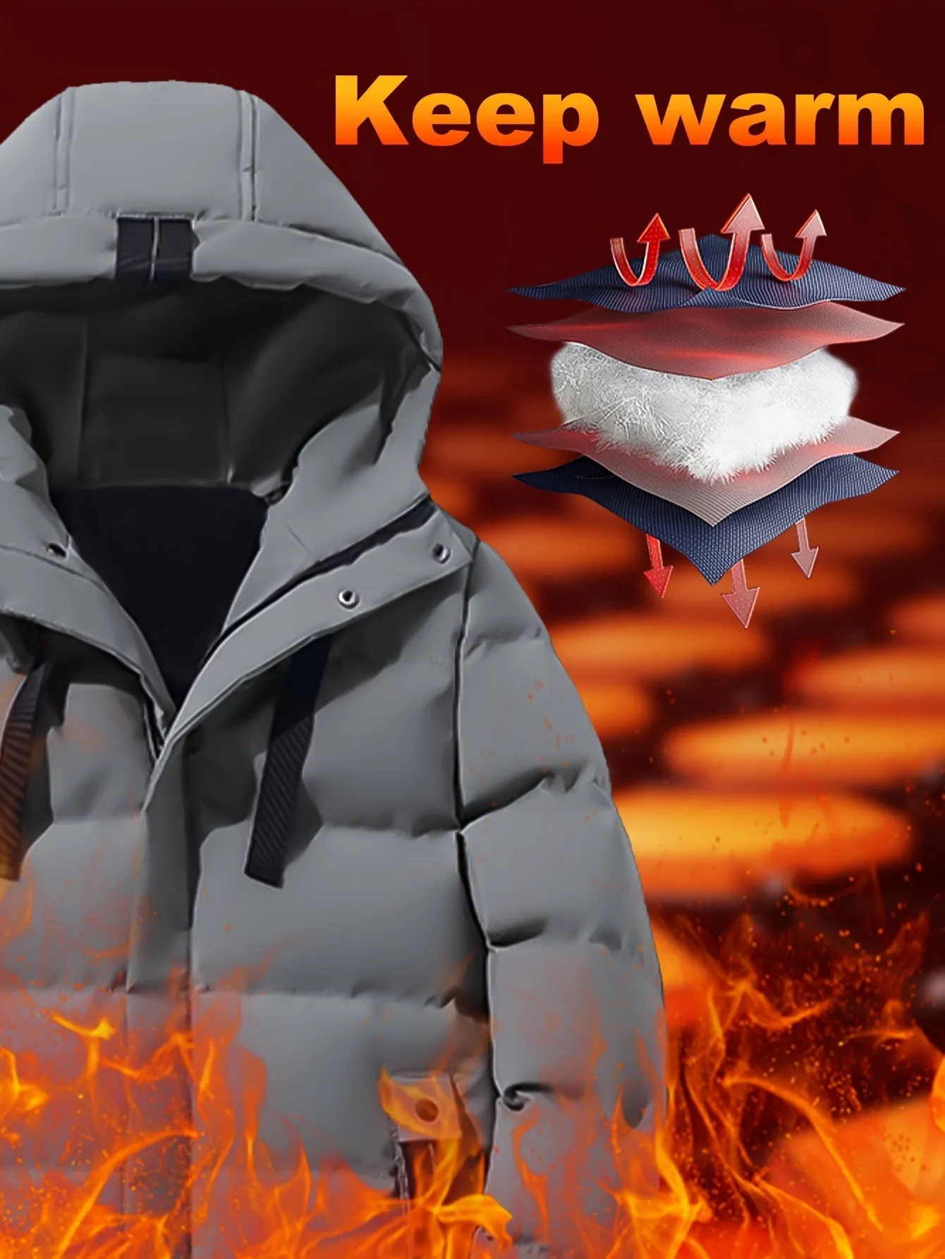 Warm Long Padded Hooded Puffer Winter Jacket for Men | Perfect for Outdoor Activities