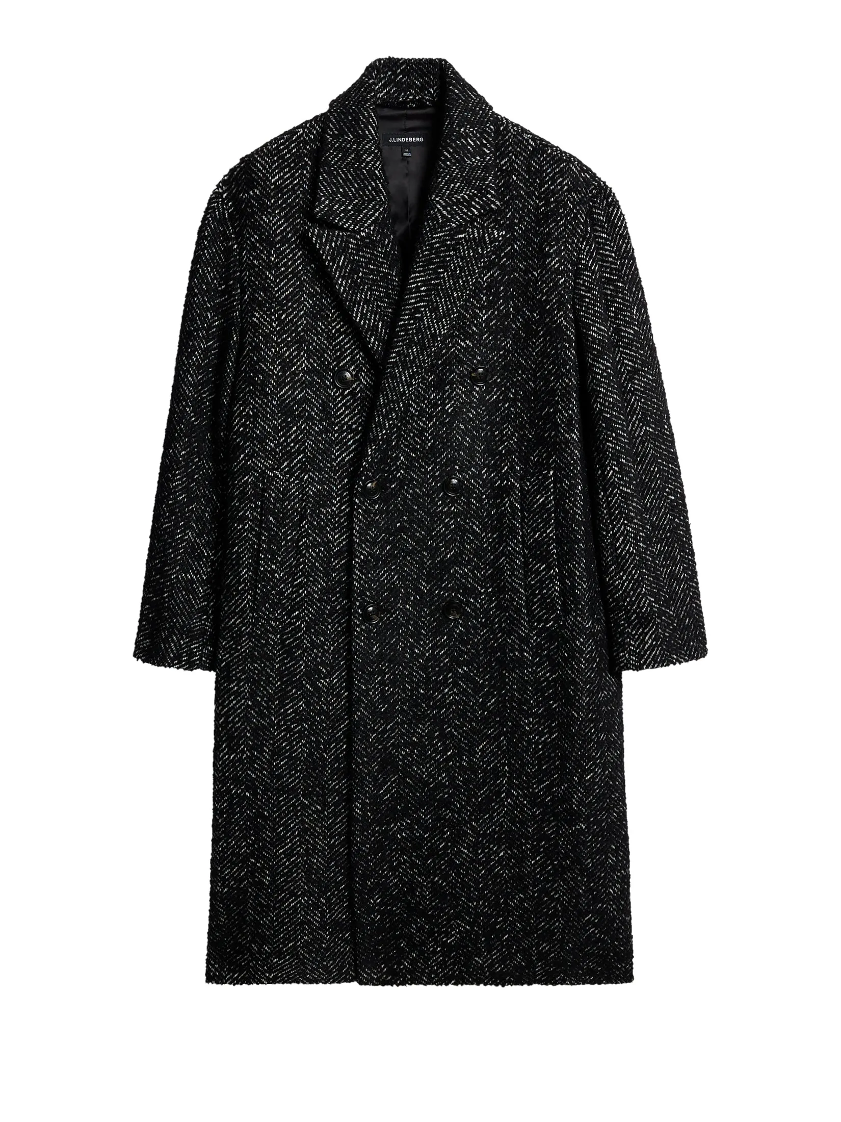 Willy Herringbone Coat / Black Melange