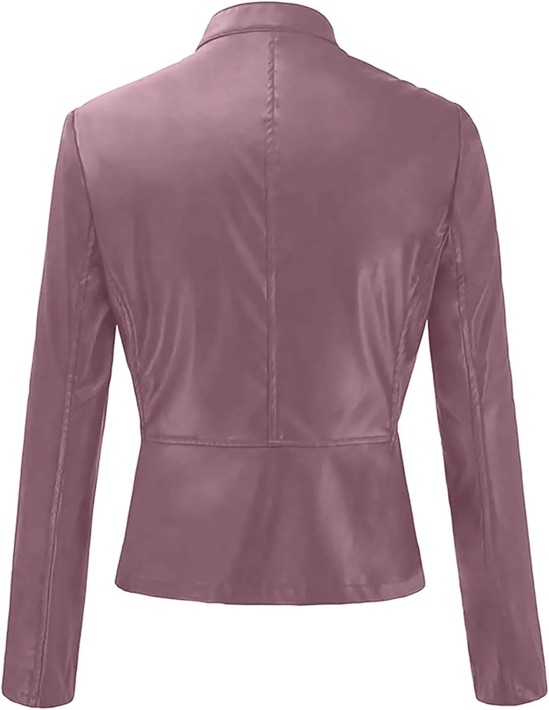 Womens Leather Jacket 2023 Fashion Faux Suede Biker Jackets Fall Zip Up Pu Motorcycle Slim Fit Coats with Pockets
